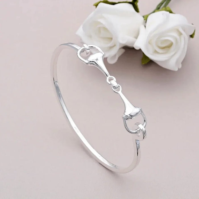 Sterling Silver Bit Bangle