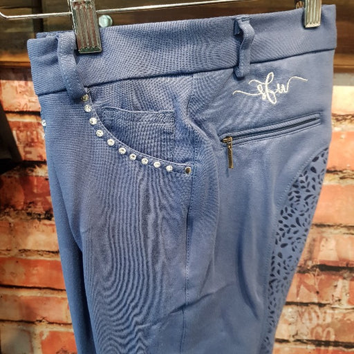 Breeches with Diamante Faded Jeans