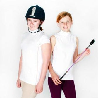 Kiddies Lycra White Sleeveless Show Shirt